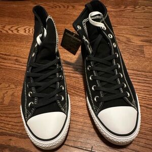 Converse Black and White Canvas High-Top Sneakers